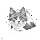 Gato san bernardo  tattoo design idea