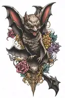 bat tattoo design idea