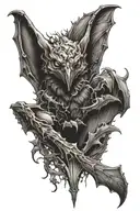 bat tattoo design idea