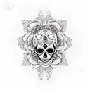 catrina skull tattoo design idea