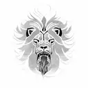 lion ram tattoo design idea
