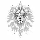 lion ram tattoo design idea
