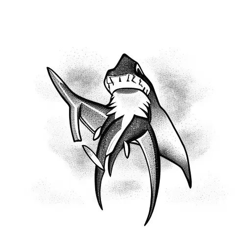 hammer shark tattoo design idea