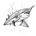 hammer shark tattoo design idea