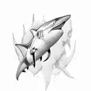 hammer shark tattoo design idea