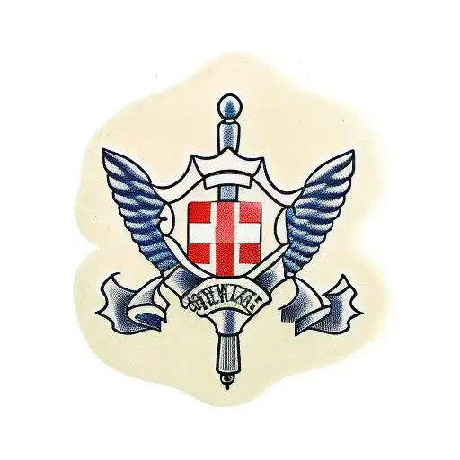 Switzerland racket baseball tattoo design idea