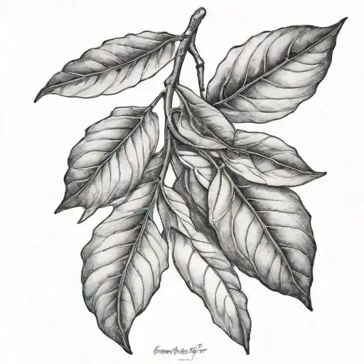 Bay leaf tattoo design idea