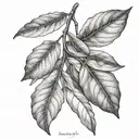Bay leaf tattoo design idea