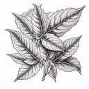 Bay leaf tattoo design idea
