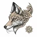 fox tattoo design idea