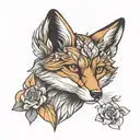 fox tattoo design idea