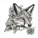 fox tattoo design idea