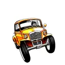 Car drifting  tattoo design idea