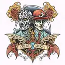 2 face gemini sign tattoo design idea