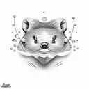 beaver-rapper tattoo design idea