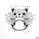beaver-rapper tattoo design idea
