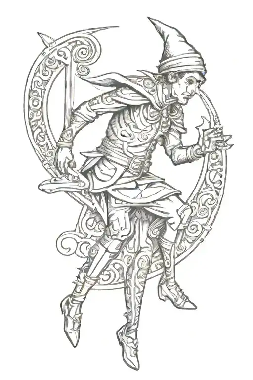 Letters ELF tattoo design idea