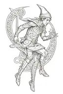 Letters ELF tattoo design idea
