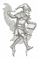 Letters ELF tattoo design idea