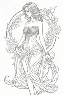 full body Aphrodite realistic sexy girl shoulder tattoo tattoo design idea