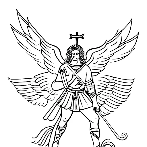 St. Michael the Archangel tattoo design idea