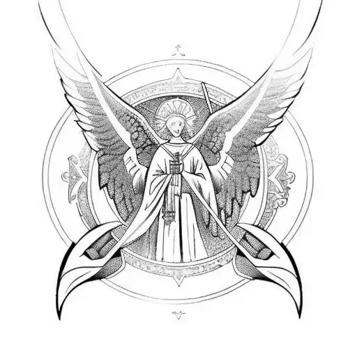 St. Michael the Archangel tattoo design idea