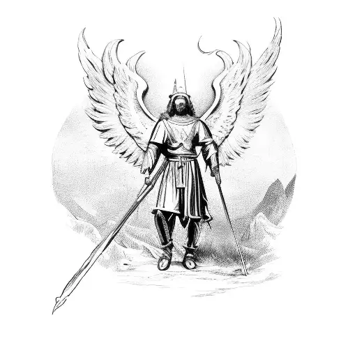 St. Michael the Archangel tattoo design idea