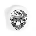 Super Mario's mushroom tattoo design idea