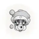 Super Mario's mushroom tattoo design idea