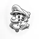 Super Mario's mushroom tattoo design idea