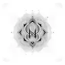 Ambigram of names Bhavana and Neeraja tattoo design idea