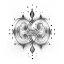 Ambigram of names Bhavana and Neeraja tattoo design idea