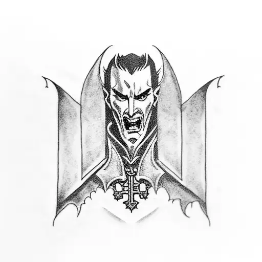 dracula castlevania serie tattoo design idea