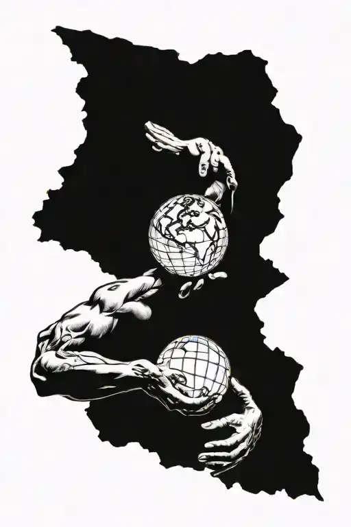 atlas holding the world   tattoo design idea