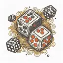 craps dice rolling tattoo design idea