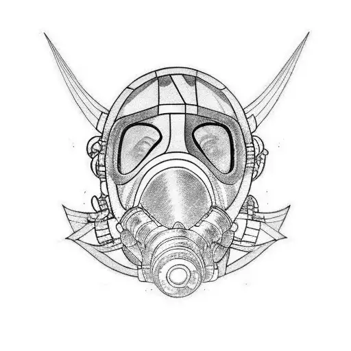 dive mask tattoo design idea