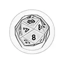 20 Sided Dice tattoo design idea