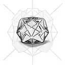 20 Sided Dice tattoo design idea