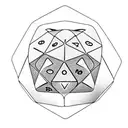 20 Sided Dice tattoo design idea