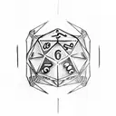 20 Sided Dice tattoo design idea