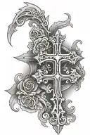 MCMLXV Cross tattoo design idea