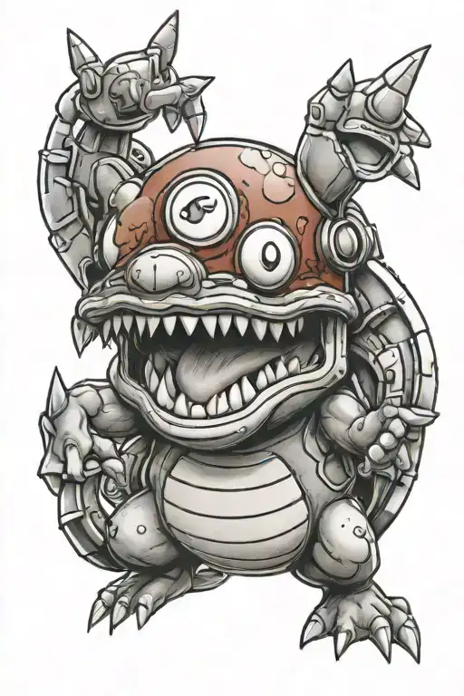 pokemon mario tattoo design idea