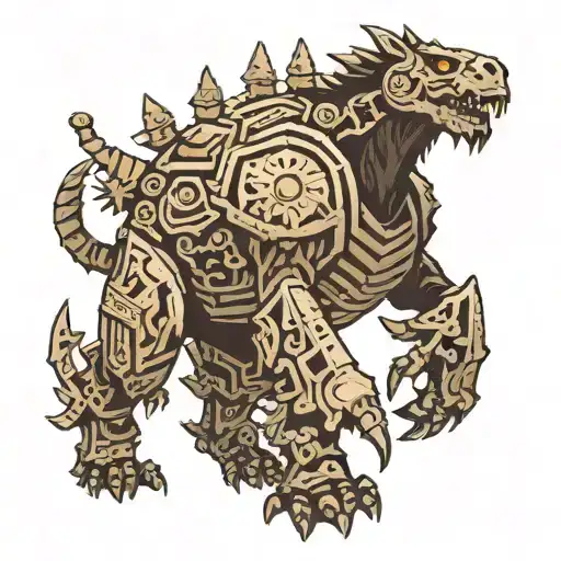 shadow of the colossus all bosses wander and agro  tattoo design idea