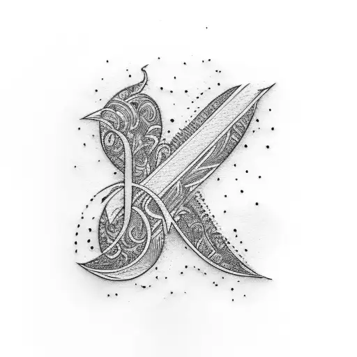 cursive letter f tattoo design idea