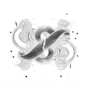 cursive letter f that also looks like an infinity symbol tattoo design idea