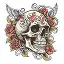 skull chest tattoo tattoo design idea