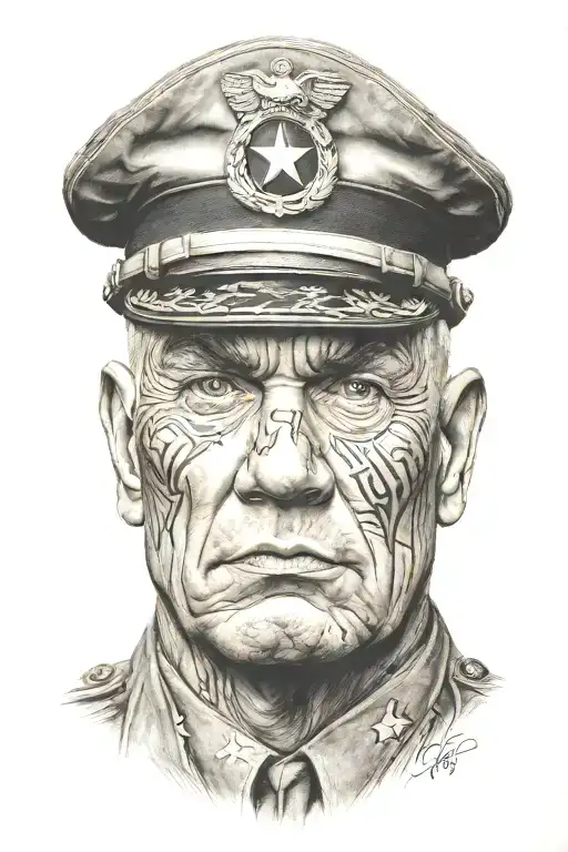 The Devil Dogs marine corps sergeant father tattoo design idea