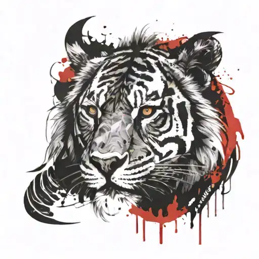 lion, tiger, eagle tattoo design idea