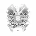 The word "Butthole" blurry tattoo design idea