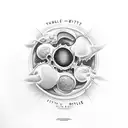 The word "Butthole" blurry tattoo design idea